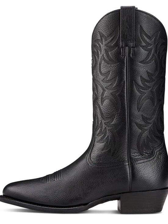 Ariat mens Size 13D Heritage R Toe Western Boots Style 10002218 black leather main image 7